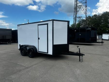 New 2026 Luxe 6X12 - Enclosed Trailer- 3500LB Tandem Axle - White Poly - Blackout