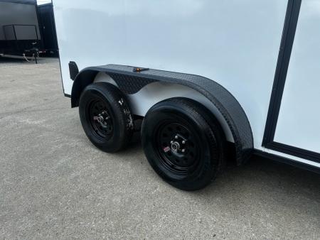 New 2026 Luxe 6X12 - Enclosed Trailer- 3500LB Tandem Axle - White Poly - Blackout