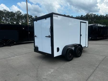 New 2026 Luxe 6X12 - Enclosed Trailer- 3500LB Tandem Axle - White Poly - Blackout