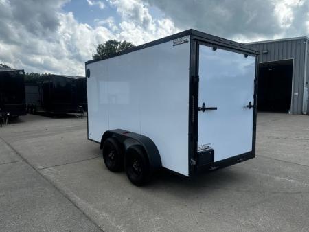 New 2026 Luxe 6X12 - Enclosed Trailer- 3500LB Tandem Axle - White Poly - Blackout