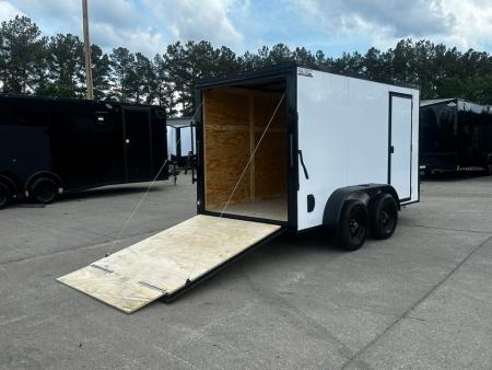 New 2026 Luxe 6X12 - Enclosed Trailer- 3500LB Tandem Axle - White Poly - Blackout