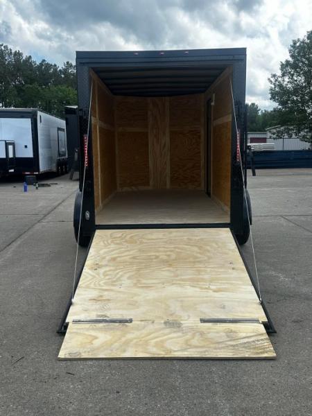 New 2026 Luxe 6X12 - Enclosed Trailer- 3500LB Tandem Axle - White Poly - Blackout