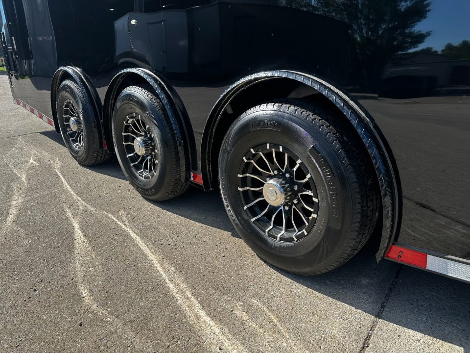 New 2026 Rock Solid Cargo 8.5x28 Race Trailer-Finished Interior- Interior-Triple 7000 TORSIONS -HD RAMP-AWNING -E-TRACK-BOGEY WHEELS