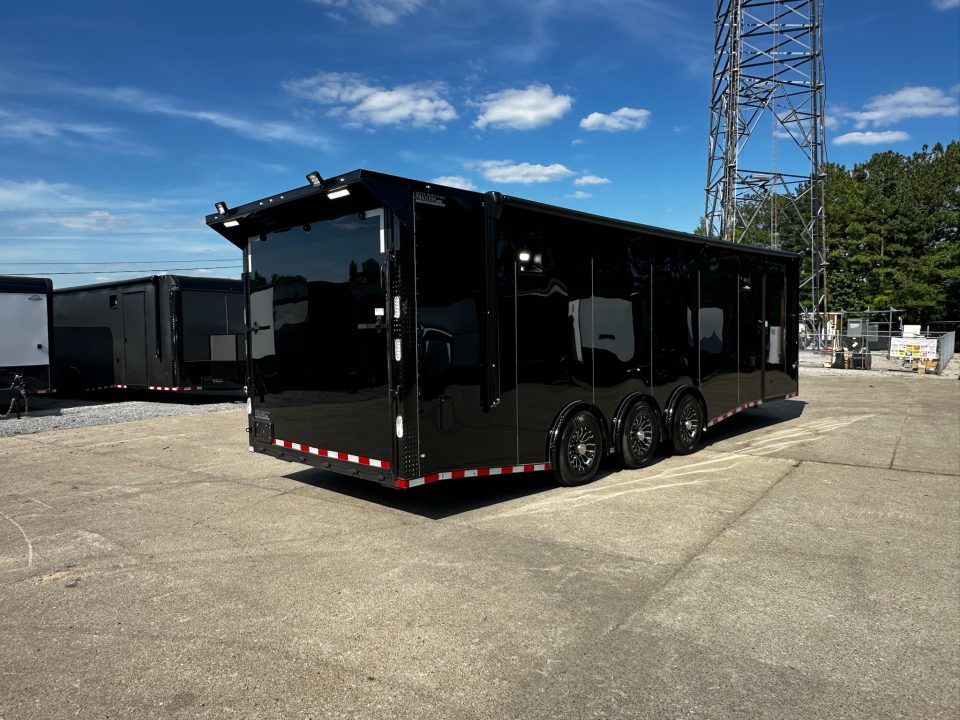 New 2026 Rock Solid Cargo 8.5x28 Race Trailer-Finished Interior- Interior-Triple 7000 TORSIONS -HD RAMP-AWNING -E-TRACK-BOGEY WHEELS