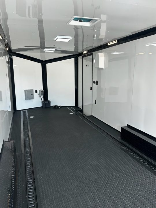 New 2026 Rock Solid Cargo 8.5x28 Race Trailer-Finished Interior- Interior-Triple 7000 TORSIONS -HD RAMP-AWNING -E-TRACK-BOGEY WHEELS