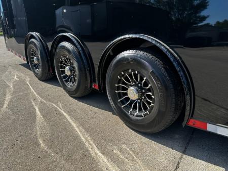 New 2026 Rock Solid Cargo 8.5x28 Race Trailer-Finished Interior- Interior-Triple 7000 TORSIONS -HD RAMP-AWNING -E-TRACK-BOGEY WHEELS