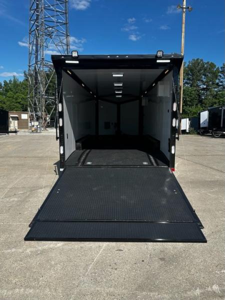 New 2026 Rock Solid Cargo 8.5x28 Race Trailer-Finished Interior- Interior-Triple 7000 TORSIONS -HD RAMP-AWNING -E-TRACK-BOGEY WHEELS