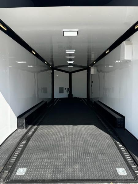 New 2026 Rock Solid Cargo 8.5x28 Race Trailer-Finished Interior- Interior-Triple 7000 TORSIONS -HD RAMP-AWNING -E-TRACK-BOGEY WHEELS