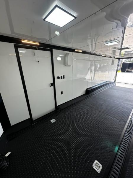 New 2026 Rock Solid Cargo 8.5x28 Race Trailer-Finished Interior- Interior-Triple 7000 TORSIONS -HD RAMP-AWNING -E-TRACK-BOGEY WHEELS