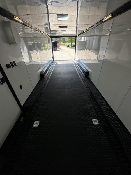 New 2026 Rock Solid Cargo 8.5x28 Race Trailer-Finished Interior- Interior-Triple 7000 TORSIONS -HD RAMP-AWNING -E-TRACK-BOGEY WHEELS