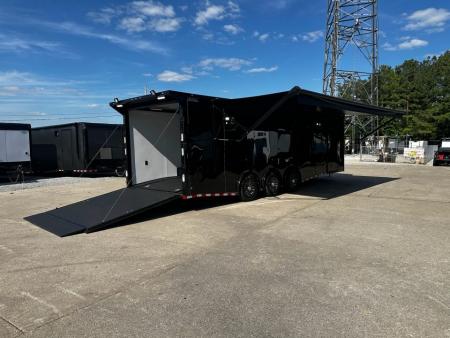 New 2026 Rock Solid Cargo 8.5x28 Race Trailer-Finished Interior- Interior-Triple 7000 TORSIONS -HD RAMP-AWNING -E-TRACK-BOGEY WHEELS