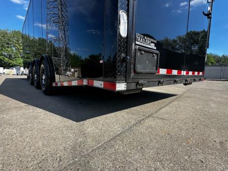 New 2026 Rock Solid Cargo 8.5x28 Race Trailer-Finished Interior- Interior-Triple 7000 TORSIONS -HD RAMP-AWNING -E-TRACK-BOGEY WHEELS