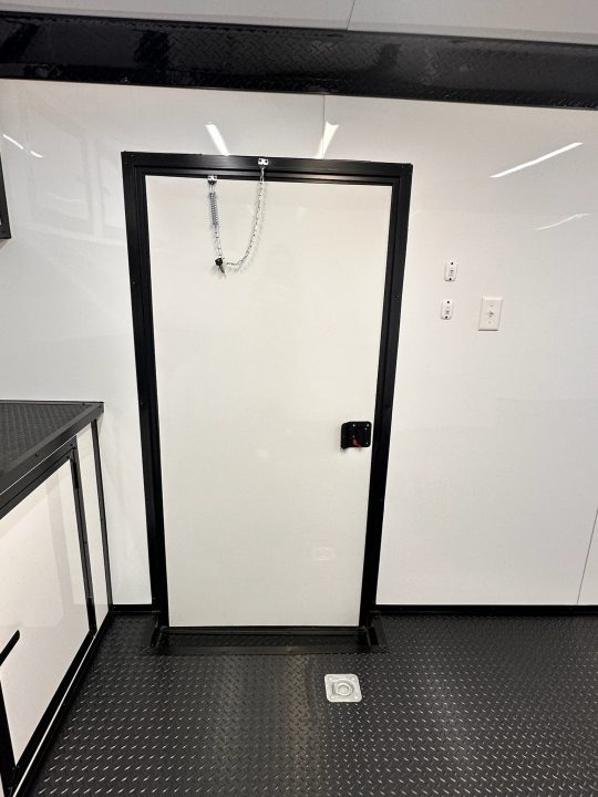New 2026 Luxe 8.5x24 Racing Trailer Finished Interior- 5200 Tandem Axle-White-Blackout