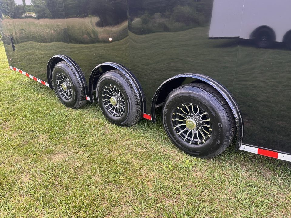 New 2026 Rock Solid Cargo 8.5x28 Race Trailer-Finished Interior-Interior-Triple 7000 TORSIONS -HD RAMP-10" BOGEY WHEELS