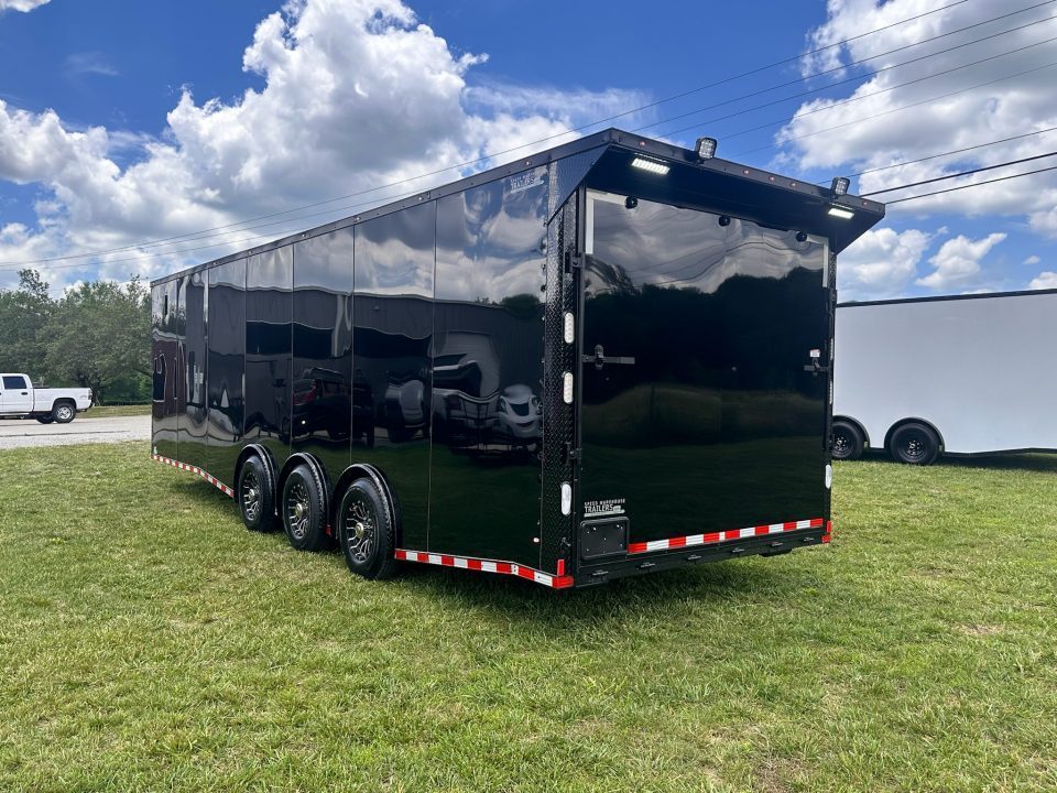 New 2026 Rock Solid Cargo 8.5x28 Race Trailer-Finished Interior-Interior-Triple 7000 TORSIONS -HD RAMP-10" BOGEY WHEELS
