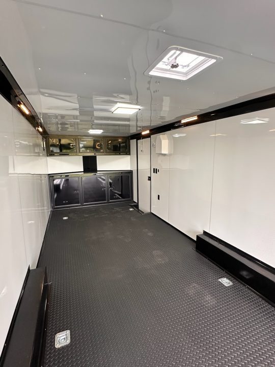 New 2026 Rock Solid Cargo 8.5x28 Race Trailer-Finished Interior-Interior-Triple 7000 TORSIONS -HD RAMP-10" BOGEY WHEELS
