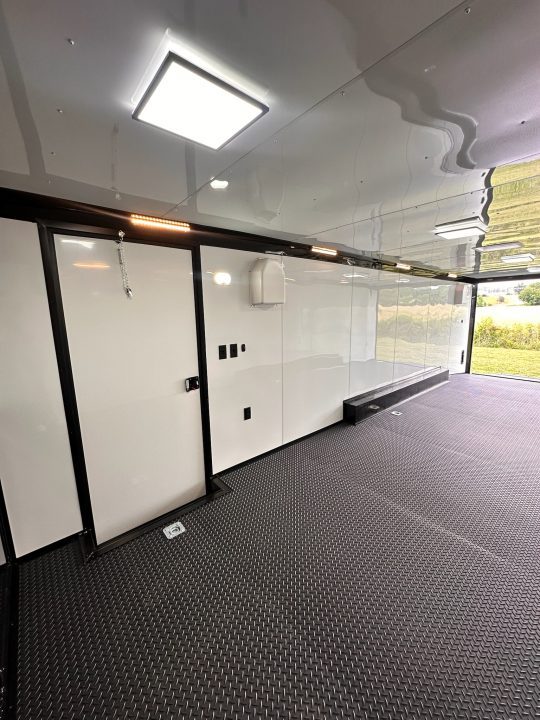 New 2026 Rock Solid Cargo 8.5x28 Race Trailer-Finished Interior-Interior-Triple 7000 TORSIONS -HD RAMP-10" BOGEY WHEELS