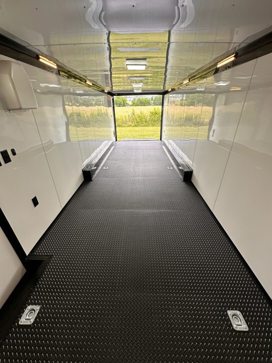 New 2026 Rock Solid Cargo 8.5x28 Race Trailer-Finished Interior-Interior-Triple 7000 TORSIONS -HD RAMP-10" BOGEY WHEELS