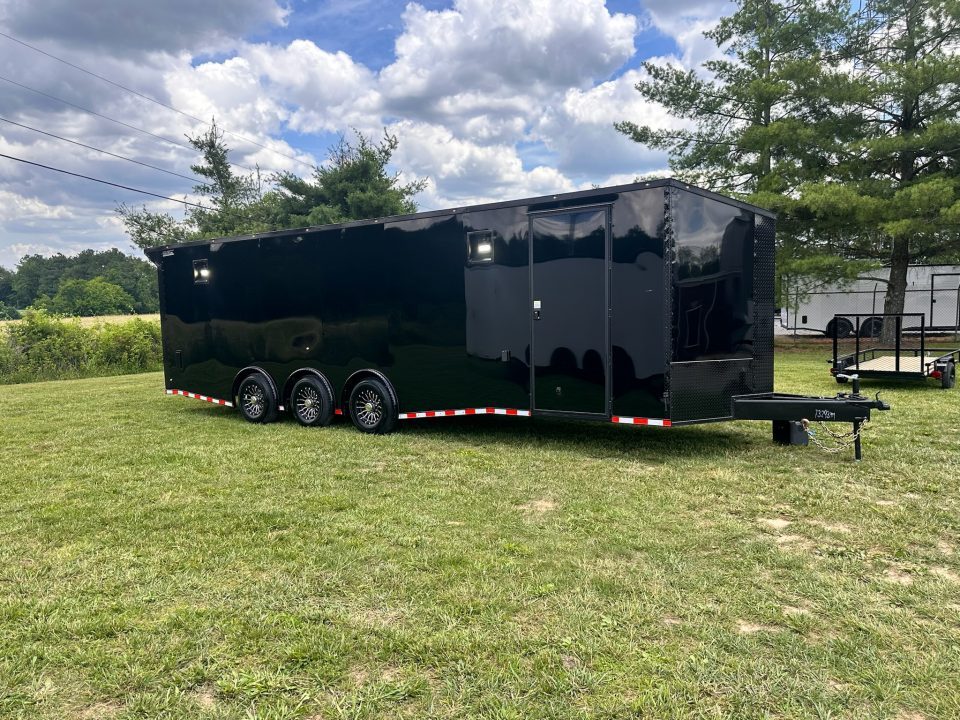 New 2026 Rock Solid Cargo 8.5x28 Race Trailer-Finished Interior-Interior-Triple 7000 TORSIONS -HD RAMP-10" BOGEY WHEELS