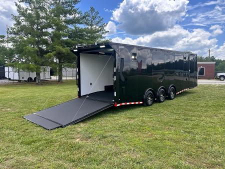 New 2026 Rock Solid Cargo 8.5x28 Race Trailer-Finished Interior-Interior-Triple 7000 TORSIONS -HD RAMP-10  BOGEY WHEELS