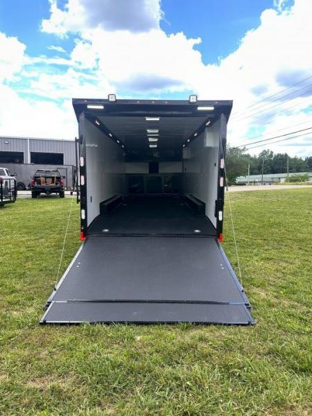 New 2026 Rock Solid Cargo 8.5x28 Race Trailer-Finished Interior-Interior-Triple 7000 TORSIONS -HD RAMP-10" BOGEY WHEELS