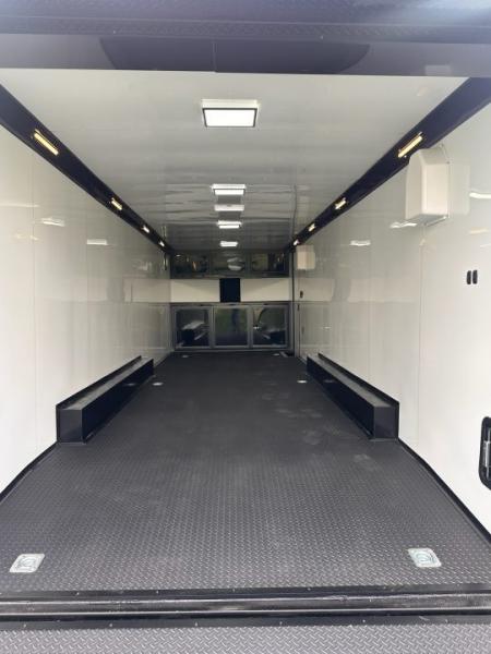 New 2026 Rock Solid Cargo 8.5x28 Race Trailer-Finished Interior-Interior-Triple 7000 TORSIONS -HD RAMP-10" BOGEY WHEELS