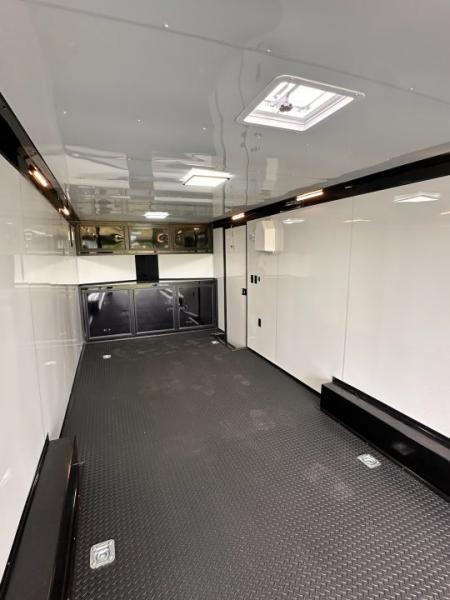 New 2026 Rock Solid Cargo 8.5x28 Race Trailer-Finished Interior-Interior-Triple 7000 TORSIONS -HD RAMP-10" BOGEY WHEELS