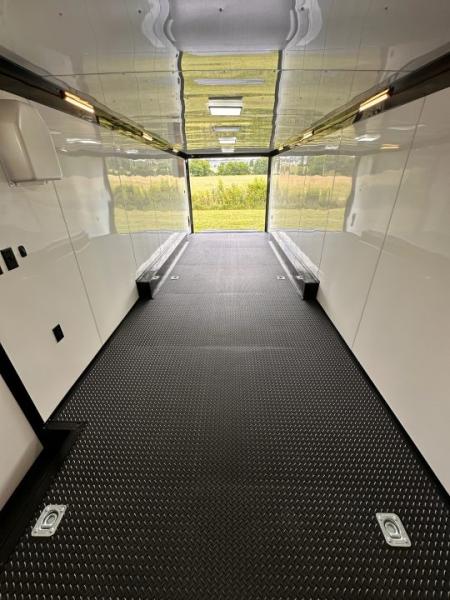 New 2026 Rock Solid Cargo 8.5x28 Race Trailer-Finished Interior-Interior-Triple 7000 TORSIONS -HD RAMP-10" BOGEY WHEELS