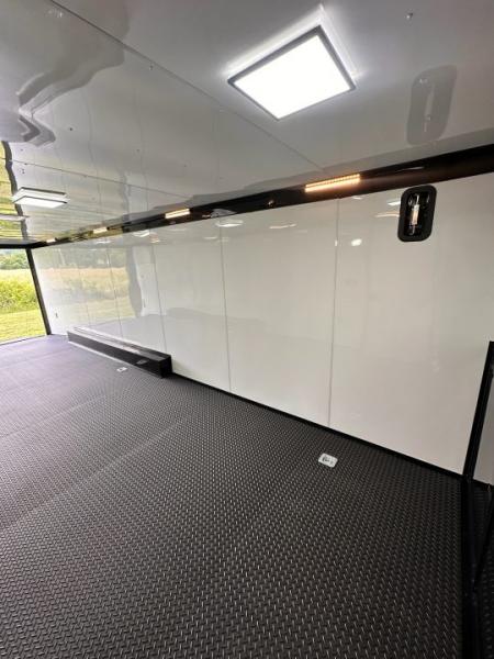 New 2026 Rock Solid Cargo 8.5x28 Race Trailer-Finished Interior-Interior-Triple 7000 TORSIONS -HD RAMP-10" BOGEY WHEELS