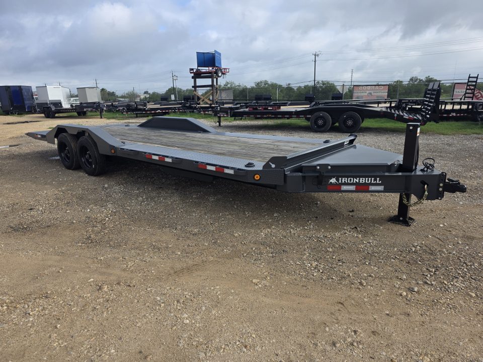 New 2026-Norstar-102-x-24-Iron-Bull-TWB-–-HD-8″-I-Beam-Bumper-Pull-Tilt-Trailer,-Hdy.-Jack,-Full-Deck-Power-Tilt-Up/Down,-Drive-Over-Fenders,-17.5,-16ply,-16k-base-105279