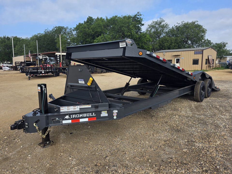 New 2026-Norstar-102-x-24-Iron-Bull-TWB-–-HD-8″-I-Beam-Bumper-Pull-Tilt-Trailer,-Hdy.-Jack,-Full-Deck-Power-Tilt-Up/Down,-Drive-Over-Fenders,-17.5,-16ply,-16k-base-105279