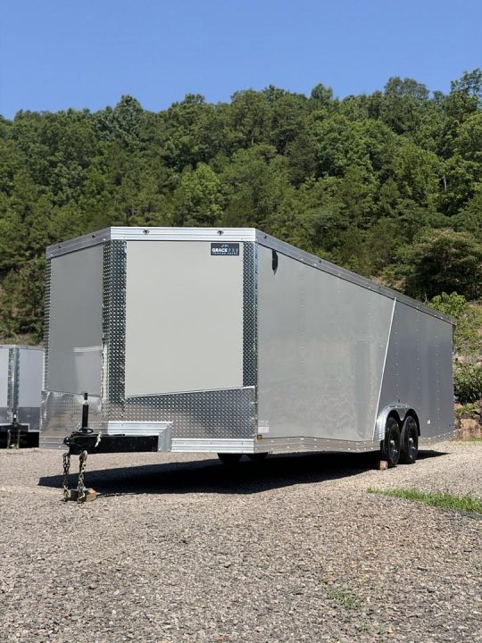 New 2026 Cynergy 2 8.5x28ft Dove Gray/Silver 6ft6 interior height Etrack Cargo / Enclosed Trailer