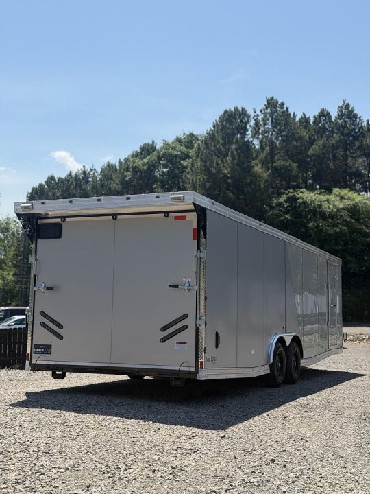 New 2026 Cynergy 2 8.5x28ft Dove Gray/Silver 6ft6 interior height Etrack Cargo / Enclosed Trailer