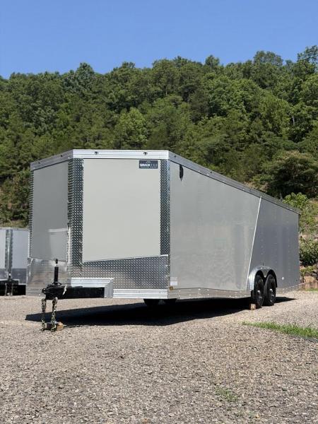 New 2026 Cynergy 2 8.5x28ft Dove Gray/Silver 6ft6 interior height Etrack Cargo / Enclosed Trailer