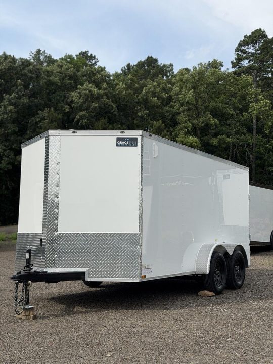 New 2026 Cynergy 2 7x14ft White 6ft interior height Cargo / Enclosed Trailer
