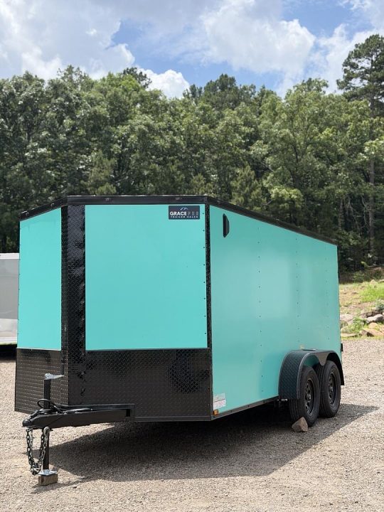 New 2026 Cynergy 2 7x14ft Aqua Blue 6ft interior height Cargo / Enclosed Trailer