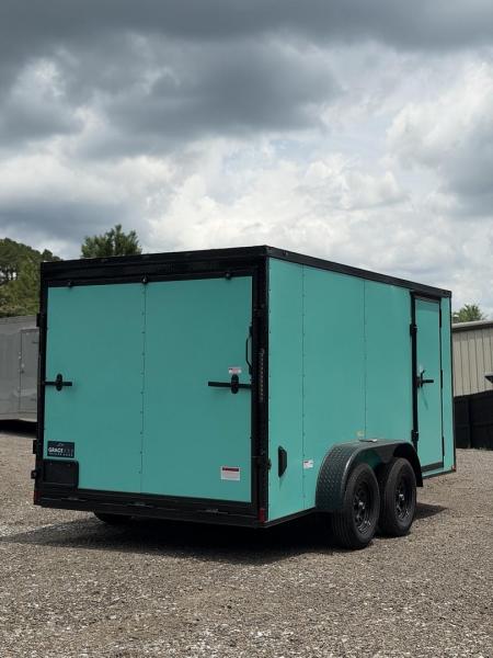 New 2026 Cynergy 2 7x14ft Aqua Blue 6ft interior height Cargo / Enclosed Trailer
