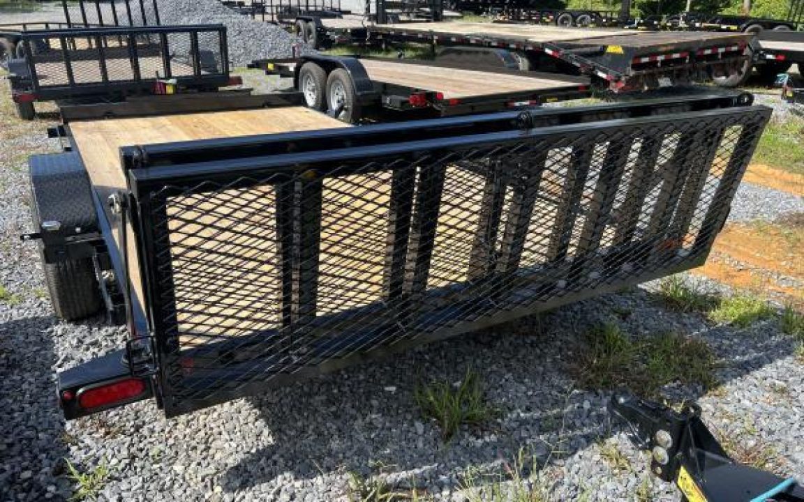 New 2027 Big Tex Trailers 35UT (7 x 14) BLACK BI-FOLD RAMPGATE Utility Trailer