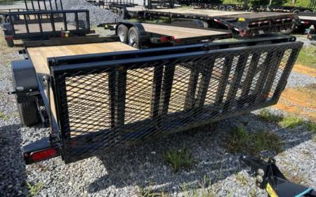 New 2027 Big Tex Trailers 35UT (7 x 14) BLACK BI-FOLD RAMPGATE Utility Trailer