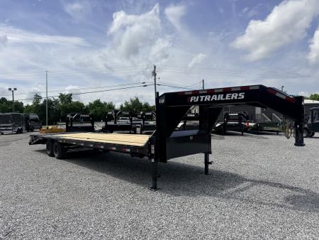 New 2027 PJ Trailers 102X30 GOOSENECK 18K GVWR (MEGA RAMPS) Flatbed Trailer