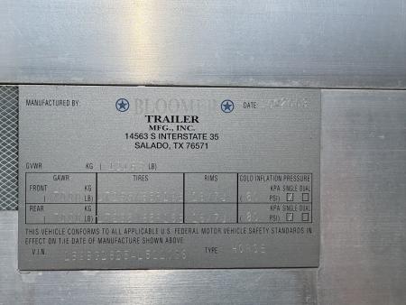 Used 2003 Bloomer 3 Horse Trailer