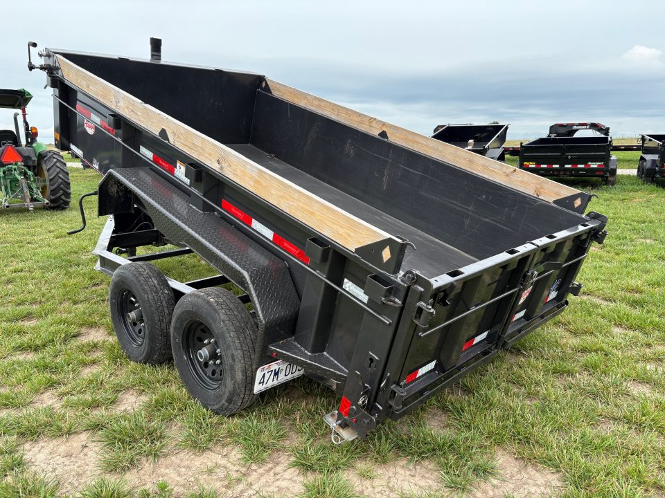 Used 2023 Diamond C 72x12 Tandem 12K Telescopic Dump Trailer W/ Wireless Remote & Solar Panel