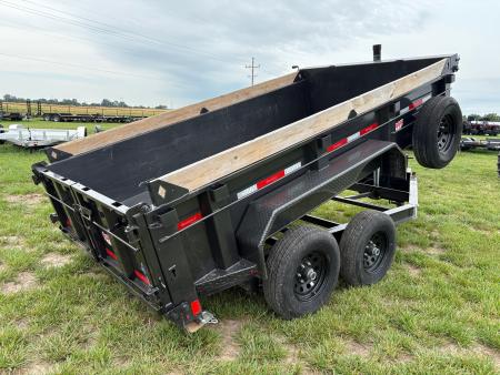 Used 2023 Diamond C 72x12 Tandem 12K Telescopic Dump Trailer W/ Wireless Remote & Solar Panel