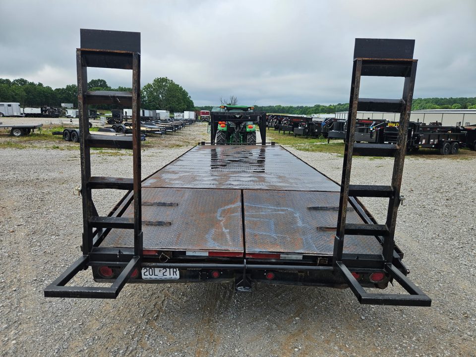 Used 2006 DJTW 102X24 TANDEM LO-PRO GOOSENECK W/STEEL FLOOR 7K TORSION AXLES ALUMINUM WHEELS & STANDUP RAMPS
