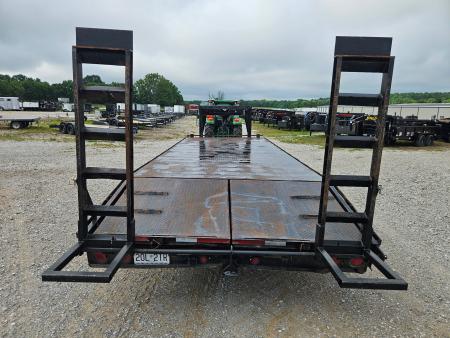 Used 2006 DJTW 102X24 TANDEM LO-PRO GOOSENECK W/STEEL FLOOR 7K TORSION AXLES ALUMINUM WHEELS & STANDUP RAMPS