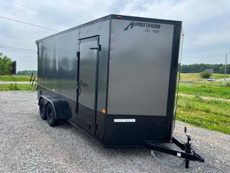 New 2026 Homesteader Trailer 7 x 16 Tandem Axle OHV Pkg Cargo / Enclosed Trailer