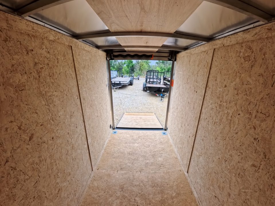 New 2026 Formula Trailers 5 x 8 x 6 Traverse Flat Top V-Nose with 3K GVWR, Rear Flare ,LED Loading Light, 5,000 lb. Steel Plate D-Rings, & Ramp Extension