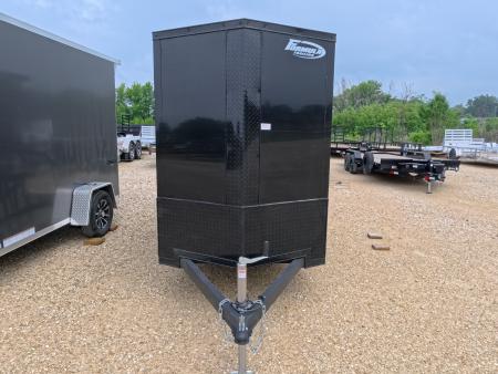 New 2026 Formula Trailers 5 x 8 x 6 Traverse Flat Top V-Nose with 3K GVWR, Rear Flare ,LED Loading Light, 5,000 lb. Steel Plate D-Rings, & Ramp Extension