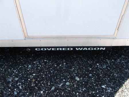 New 2026 Covered Wagon Trailers 8.5x20 Cargo / Enclosed Trailer / Car Hauler / 7ft Interior Height / Extra Wide Ramp / 5200# Axles / LEDs / .080 White Semi-Screwless Exterior / 48" RV Side Door / 60" Triple Tube Tongue