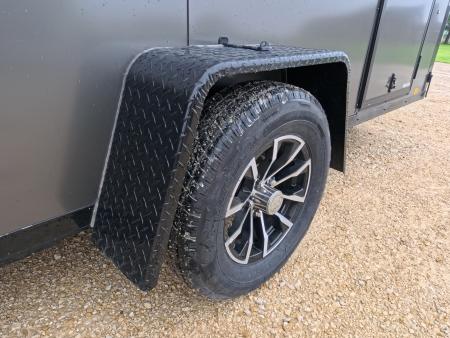 New 2026 Formula Trailers 6' x 12' x 6'6" Charcoal with Black Trim Traverse Flat Top V-Nose with 3K GVWR, ST205/75 R 15 Tires, Rear Flare w/ LED Load Light , Ramp Extension